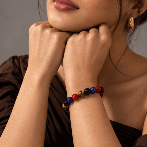 Royal Multicolor Gemstone Beaded Bracelet